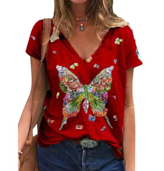 women's t-shirt butterfly digital 3d printing t-shirts women fashion trend v neck summer large size pullover street hipster tshirt ladi, White
women's t-shirt butterfly digital 3d printing t-shirts women fashion trend v neck summer large size pullover street hipster tshirt ladi, White
