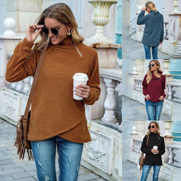 women's hoodies & sweatshirts autumn and winter loose casual high-neck solid color plush long-sleeved pullover clothing, Black
women's hoodies & sweatshirts autumn and winter loose casual high-neck solid color plush long-sleeved pullover clothing, Black