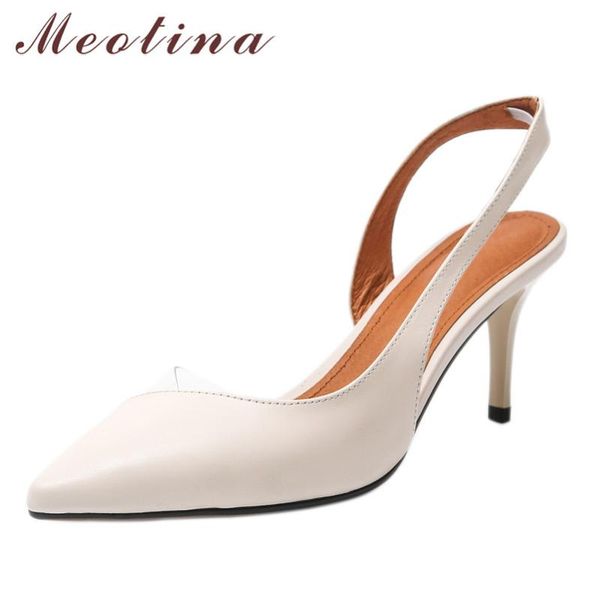 dress shoes meotina genuine leather high heel slingbacks pumps women pointed toe thin heels transparent footwear female autumn beige, Black
dress shoes meotina genuine leather high heel slingbacks pumps women pointed toe thin heels transparent footwear female autumn beige, Black
