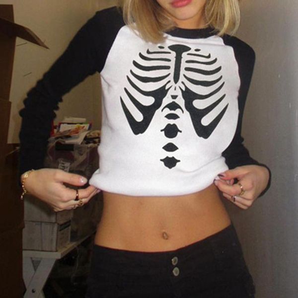women's t-shirt high street crop for women outing y2k female clothing slim harajuku ropa mujer long-sleeved print round neck, White
women's t-shirt high street crop for women outing y2k female clothing slim harajuku ropa mujer long-sleeved print round neck, White