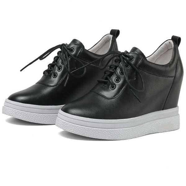 dress shoes lace up loafers women genuine leather wedges high heel platform pumps female round toe fashion sneakers casual, Black
dress shoes lace up loafers women genuine leather wedges high heel platform pumps female round toe fashion sneakers casual, Black