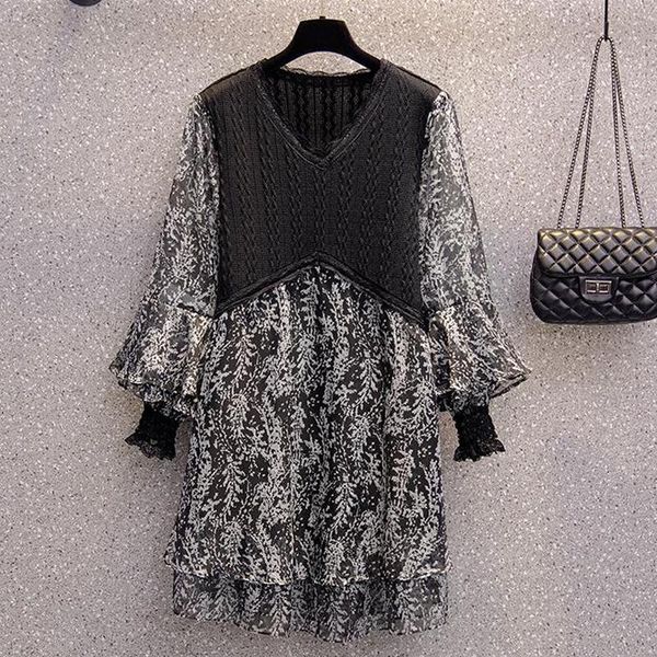 casual dresses 5xl plus size women kintting patchwork sweater dress autumn winter 2021 long sleeve v neck vintage chiffon vestido, Black;gray
casual dresses 5xl plus size women kintting patchwork sweater dress autumn winter 2021 long sleeve v neck vintage chiffon vestido, Black;gray