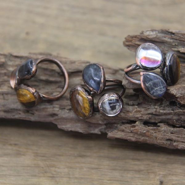 cluster rings natural tiger eye&labradorite&aura quartz antique copper bronze bezel adjustable fashion ring jewelry drop,qc4003, Golden;silver
cluster rings natural tiger eye&labradorite&aura quartz antique copper bronze bezel adjustable fashion ring jewelry drop,qc4003, Golden;silver