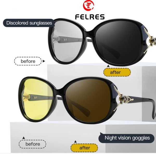 sunglasses felres pochromic polarized night vision outdoor for women driving anti-glare uv400 glasses with box 8842, White;black
sunglasses felres pochromic polarized night vision outdoor for women driving anti-glare uv400 glasses with box 8842, White;black