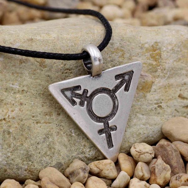 alloy gay series personalized triangle symbol couple necklace pendant accessories sweater chain length, Silver
alloy gay series personalized triangle symbol couple necklace pendant accessories sweater chain length, Silver