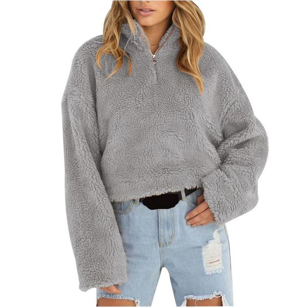 women's hoodies & sweatshirts zip turtleneck sweatshirt women short pullovers autumn winter 2021 fluffy fleece long sleeve warm ladies, Black
women's hoodies & sweatshirts zip turtleneck sweatshirt women short pullovers autumn winter 2021 fluffy fleece long sleeve warm ladies, Black