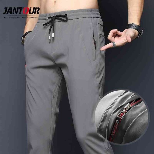 spring summer casual men's pants slim fit chinos fashion thin zipper pocket elastic waist fast dry trousers male brand clothing 210714, Black
spring summer casual men's pants slim fit chinos fashion thin zipper pocket elastic waist fast dry trousers male brand clothing 210714, Black