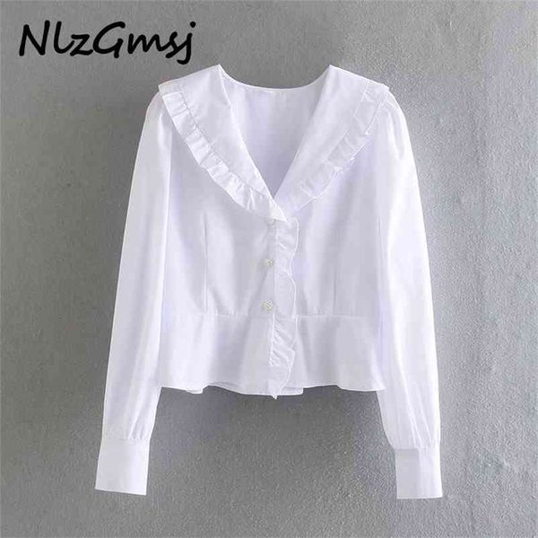 blouse women single breasted ruffled v-neck sweet shirt beadings decoration female slim fashion 03 210628, White
blouse women single breasted ruffled v-neck sweet shirt beadings decoration female slim fashion 03 210628, White