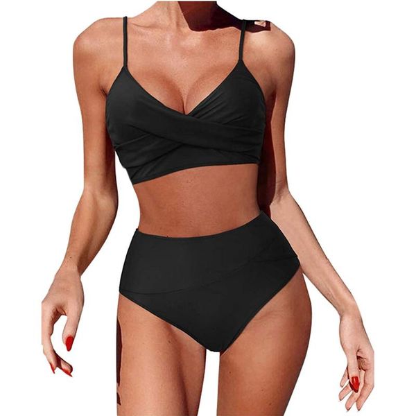 women's swimwear 2021 solid bikini set high waist swimsuit female women two pieces beachwear summer bather bathing suit biquini #g3, White;black
women's swimwear 2021 solid bikini set high waist swimsuit female women two pieces beachwear summer bather bathing suit biquini #g3, White;black
