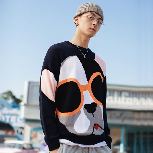 men's sweaters hip hop knitwear mens 2022 harajuku fashion cartoon pattern male loose casual streetwear pullover y665, White;black
men's sweaters hip hop knitwear mens 2022 harajuku fashion cartoon pattern male loose casual streetwear pullover y665, White;black
