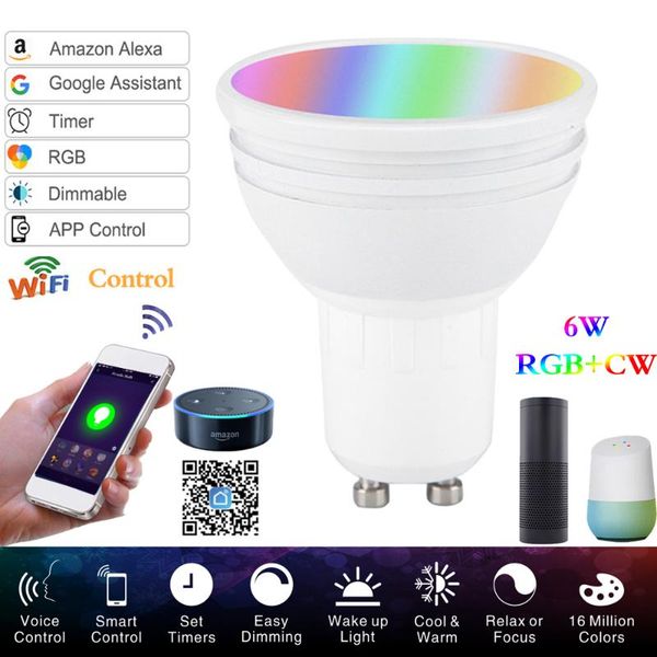 bulbs wifi smart bulb led light cup 6w rgbcw spotlight support tuya google home remote voice control timing function lamp
bulbs wifi smart bulb led light cup 6w rgbcw spotlight support tuya google home remote voice control timing function lamp