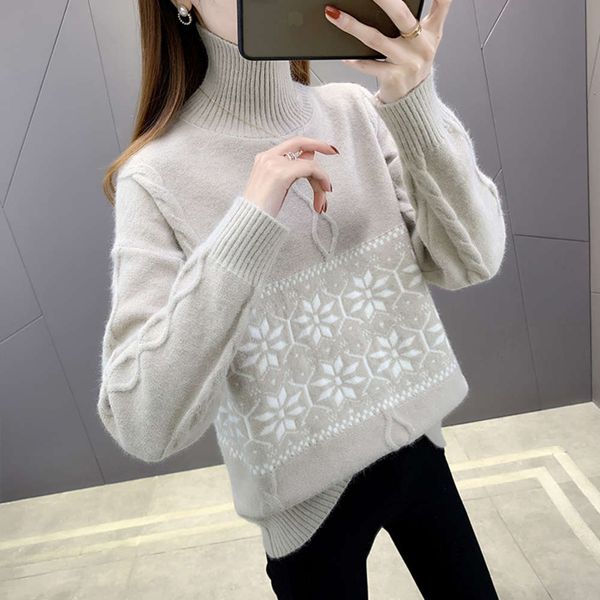 high neck sweater women's loose korean autumn and winter 2021 new thickened knitted base shirt with lazy style inside, White;black
high neck sweater women's loose korean autumn and winter 2021 new thickened knitted base shirt with lazy style inside, White;black