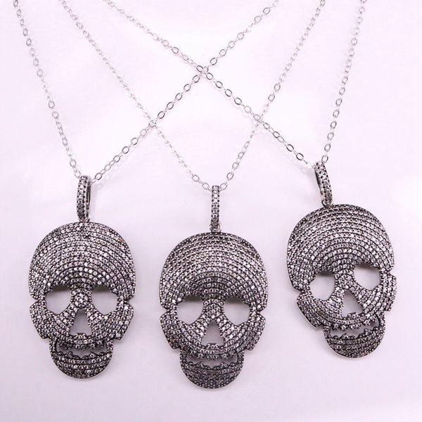 pendant necklaces 4pcs, 26*36mm, cz micro pave skull necklace, clear cubic zirconia charm necklace, Silver
pendant necklaces 4pcs, 26*36mm, cz micro pave skull necklace, clear cubic zirconia charm necklace, Silver