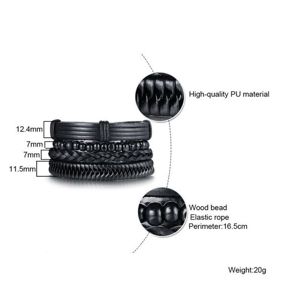 link, chain qwc the trendsetter is collocation with hand wood beads pu leather rope black men's four piece suit 
link, chain qwc the trendsetter is collocation with hand wood beads pu leather rope black men's four piece suit