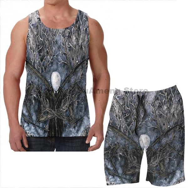 men's tracksuits summer funny print men tank women slenderman beach shorts sets fitness vest, Gray
men's tracksuits summer funny print men tank women slenderman beach shorts sets fitness vest, Gray