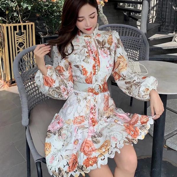 casual dresses women korean sweet lantern sleeve hook flower dress ladies printed stand collar prom night, Black;gray
casual dresses women korean sweet lantern sleeve hook flower dress ladies printed stand collar prom night, Black;gray