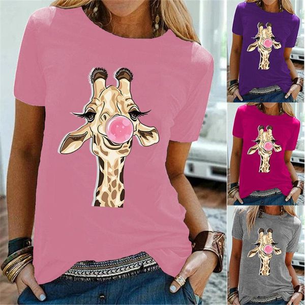 women's t-shirt fashion giraffe print harajuku t shirt women tshirt female o neck short sleeve summer tee, White
women's t-shirt fashion giraffe print harajuku t shirt women tshirt female o neck short sleeve summer tee, White