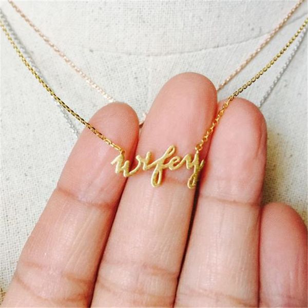 europe and the united states popular, the newly married wife necklace english letter pendant accessories for women, Silver
europe and the united states popular, the newly married wife necklace english letter pendant accessories for women, Silver
