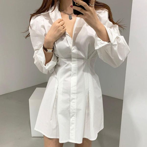 casual dresses women fashion autumn 2021 lapel waist solid color long puff sleeve mini a-line female tide u214, Black;gray
casual dresses women fashion autumn 2021 lapel waist solid color long puff sleeve mini a-line female tide u214, Black;gray