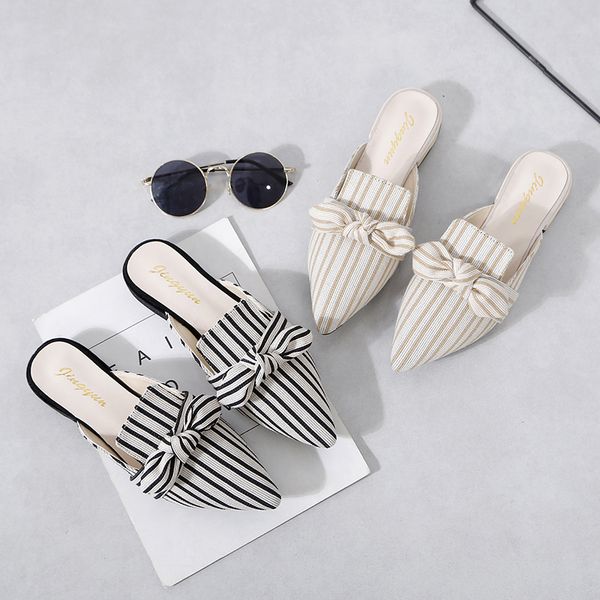2021 new women slippers muller shoes striped bow design college style female foot office gentlewoman casual slippers women shoes, Black
2021 new women slippers muller shoes striped bow design college style female foot office gentlewoman casual slippers women shoes, Black