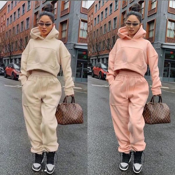 women's two piece pants hoodies suit winter spring solid casual tracksuit women fleece 2 pieces set sports sweatshirts pullover home sw, White
women's two piece pants hoodies suit winter spring solid casual tracksuit women fleece 2 pieces set sports sweatshirts pullover home sw, White