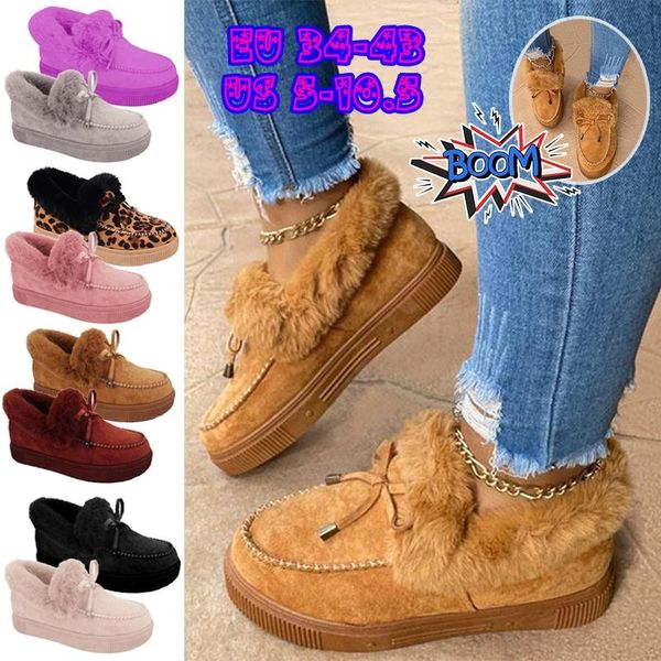 boots women winter female ankle shoes suede leather snow plush natural fur warm slip-on ladies flats plus size 36-43, Black
boots women winter female ankle shoes suede leather snow plush natural fur warm slip-on ladies flats plus size 36-43, Black