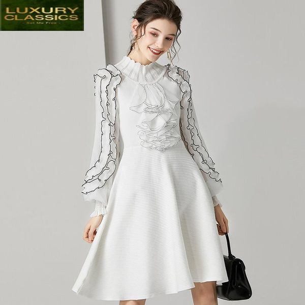 casual dresses white dress women spring vintage ruffles mini korean elegant ladies evening party fashion vestidos 623014, Black;gray
casual dresses white dress women spring vintage ruffles mini korean elegant ladies evening party fashion vestidos 623014, Black;gray