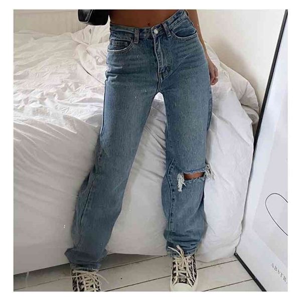 denim ripped jeans for women cargo pants mom jean high waist fashion holes thin 's baggy long trousers 210809, Blue
denim ripped jeans for women cargo pants mom jean high waist fashion holes thin 's baggy long trousers 210809, Blue