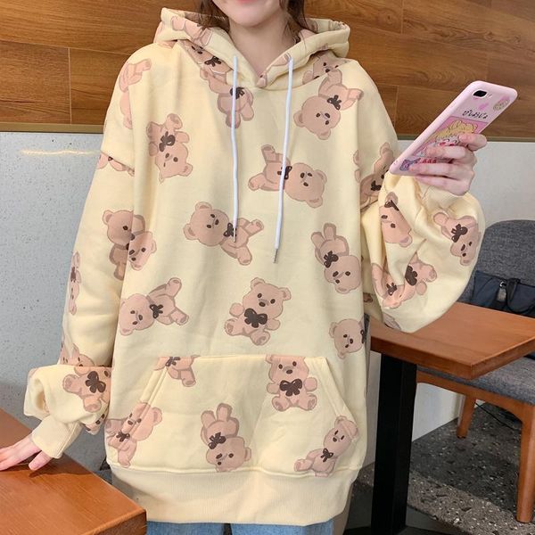 2021 estilo coreano camisola feminina inverno moda kawaii hoodies manga longa quente veludo bonito urso impresso pul c500, Black
2021 estilo coreano camisola feminina inverno moda kawaii hoodies manga longa quente veludo bonito urso impresso pul c500, Black