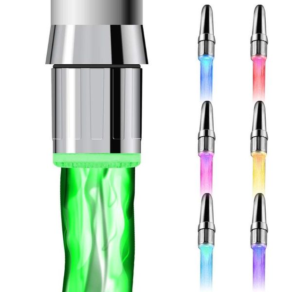 colorful led water faucet water stream faucet tap temperature sensor gradually changes for kitchen and bathroms.
colorful led water faucet water stream faucet tap temperature sensor gradually changes for kitchen and bathroms.