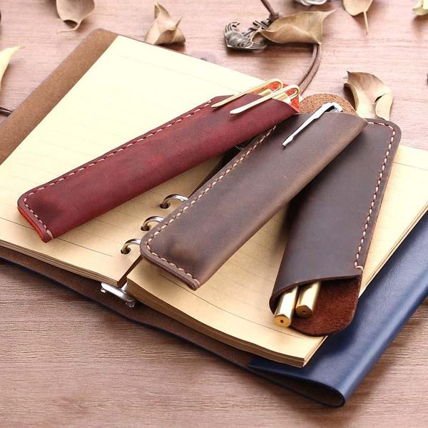 pencil bags handmade cowhide bag vintage style pen case retro fountain holder school office supplies kawaii stationery gift
pencil bags handmade cowhide bag vintage style pen case retro fountain holder school office supplies kawaii stationery gift