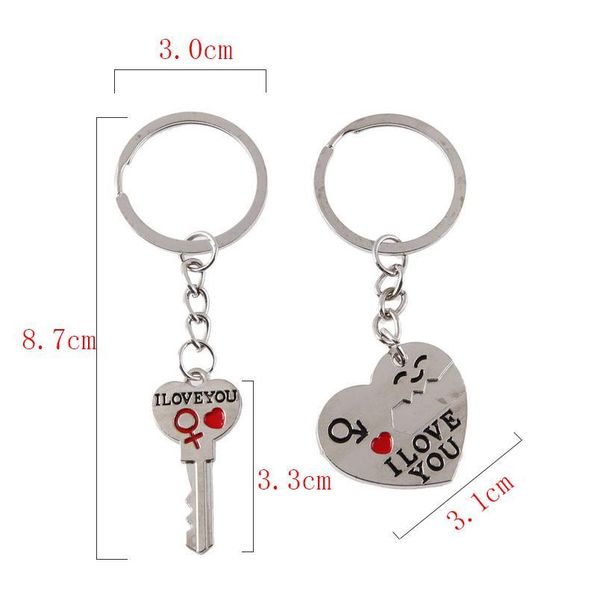 1 pair couple i love you letter keychain heart key ring silvery lovers love key chain souvenirs valentine's day jewel qylays, Silver
1 pair couple i love you letter keychain heart key ring silvery lovers love key chain souvenirs valentine's day jewel qylays, Silver
