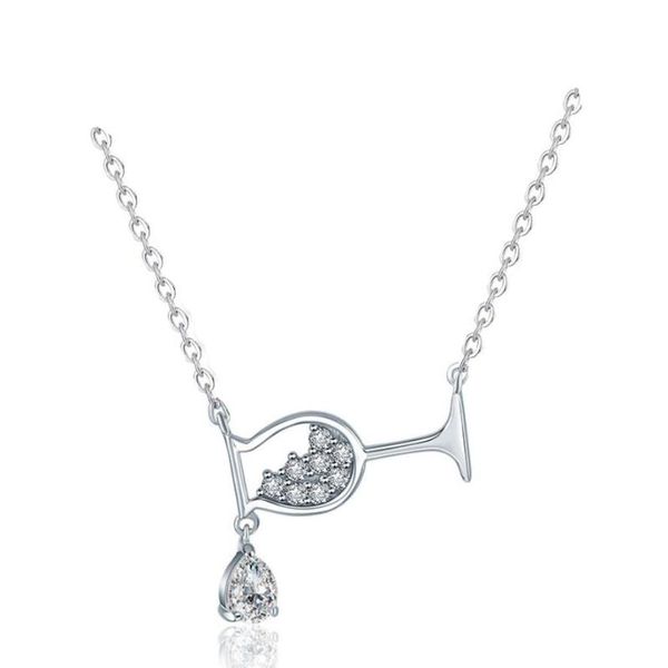 pendant necklaces fashion wine bottle necklace red zircon crystal copper sweet for women girls, Silver
pendant necklaces fashion wine bottle necklace red zircon crystal copper sweet for women girls, Silver