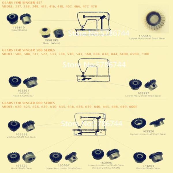 155819 319695 163361 163997 163329 gears for multi-function sewing machine singer 500 series 600 series singer 974 964 2045 etc, Black
155819 319695 163361 163997 163329 gears for multi-function sewing machine singer 500 series 600 series singer 974 964 2045 etc, Black