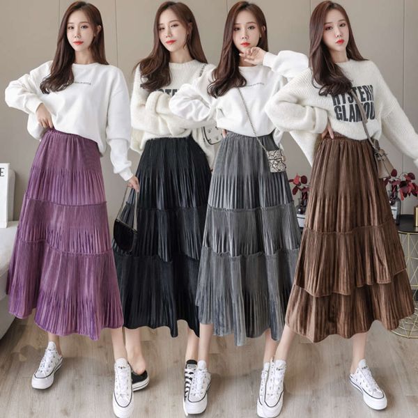 popular velvet 947# autumn and winter new high pleated waist medium length long corduroy skirt hot, White;black
popular velvet 947# autumn and winter new high pleated waist medium length long corduroy skirt hot, White;black