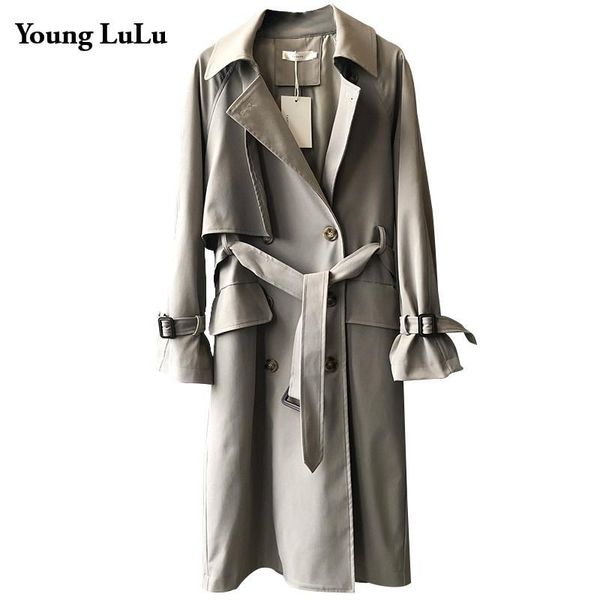 women's trench coats casual coat 2021 windbreaker long women korean double breasted with belt solid sleeve pockets outerwear, Tan;black
women's trench coats casual coat 2021 windbreaker long women korean double breasted with belt solid sleeve pockets outerwear, Tan;black