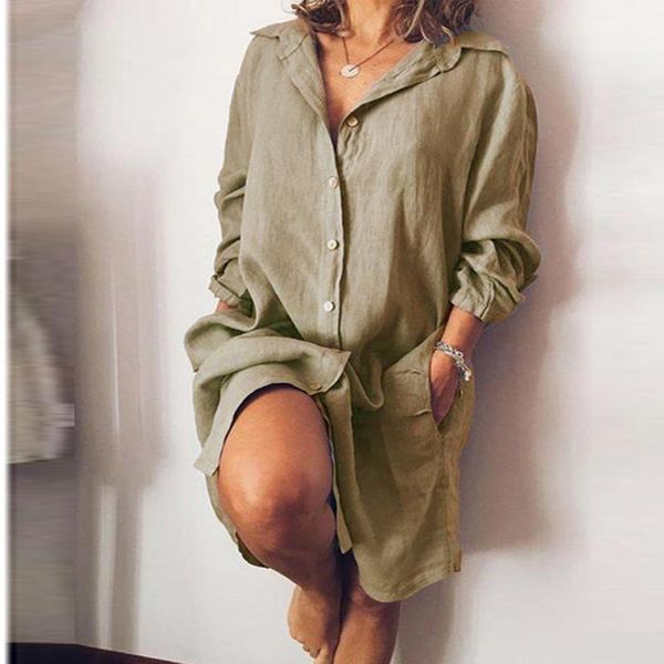 casual dresses 2021 fall loose button pocket sun dress work lapel collar long shirt women's sleeve pure color, Black;gray
casual dresses 2021 fall loose button pocket sun dress work lapel collar long shirt women's sleeve pure color, Black;gray