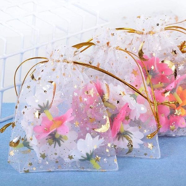 gift wrap 100pcs small organza bags candy bag with drawstring star moon charm jewelry packaging pouches for party wedding favors
gift wrap 100pcs small organza bags candy bag with drawstring star moon charm jewelry packaging pouches for party wedding favors