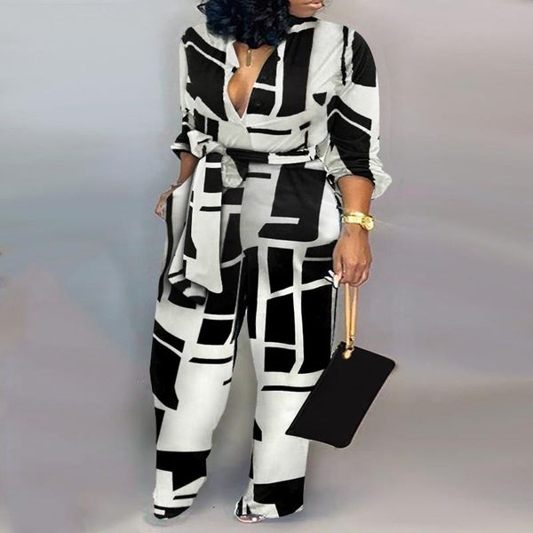 women's jumpsuits & rompers style geometric print jumpsuit club casual wide leg pant women full length combinaison femme, Black;white
women's jumpsuits & rompers style geometric print jumpsuit club casual wide leg pant women full length combinaison femme, Black;white