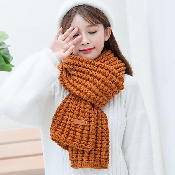 2020 new korean woolen scarf for women's autumn and winter, Blue;gray