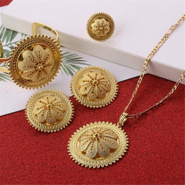 earrings & necklace fashion dubai gold color jewelry set for ethiopian african gift, Silver
earrings & necklace fashion dubai gold color jewelry set for ethiopian african gift, Silver
