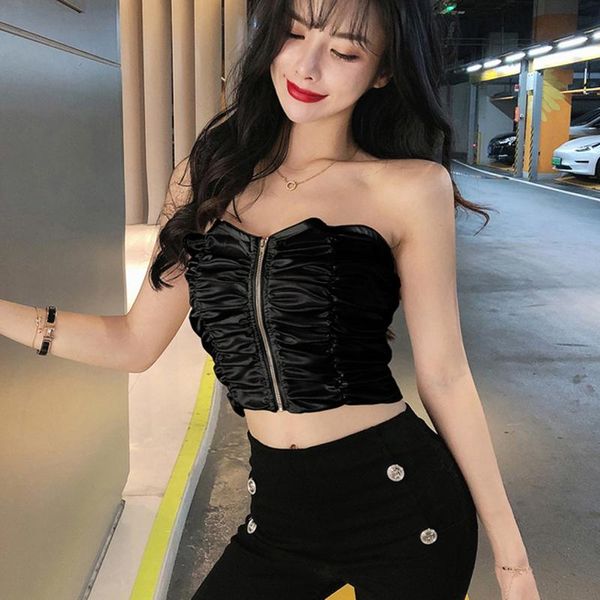 women's tanks & camis lucyever women fashion strapless elastic ladies crop summer club night bustier black white streetwear 2021
women's tanks & camis lucyever women fashion strapless elastic ladies crop summer club night bustier black white streetwear 2021