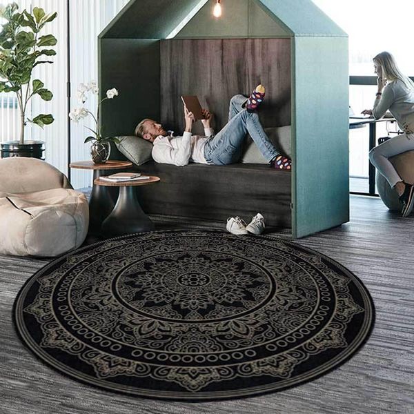 2021 fashion european light luxury retro pattern black ethnic style living room bedroom decoration home round floor carpet
2021 fashion european light luxury retro pattern black ethnic style living room bedroom decoration home round floor carpet