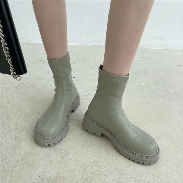 boots dxfan back zip round toe chunky platform motorcycle women 2021 solid stretch pu ankle sock, Black
boots dxfan back zip round toe chunky platform motorcycle women 2021 solid stretch pu ankle sock, Black