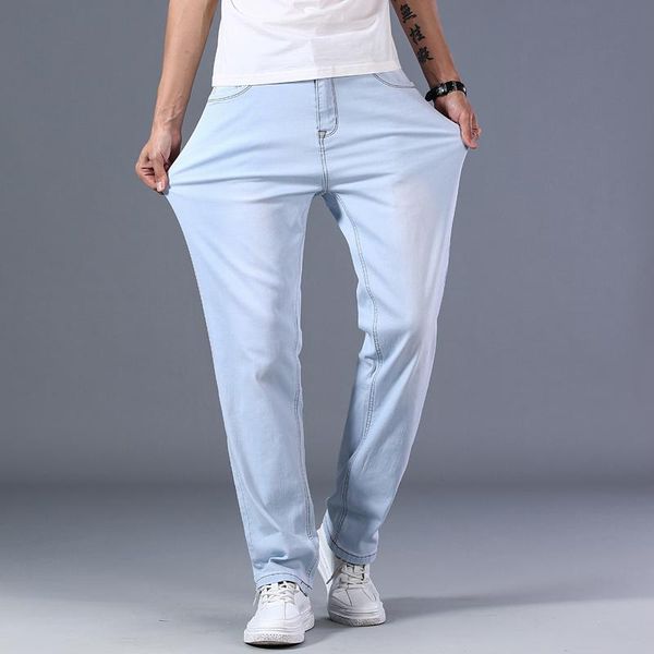 men's jeans 2021 advanced stretch loose straight casual pants thin men light blue available brand plus size 40 42 44
men's jeans 2021 advanced stretch loose straight casual pants thin men light blue available brand plus size 40 42 44