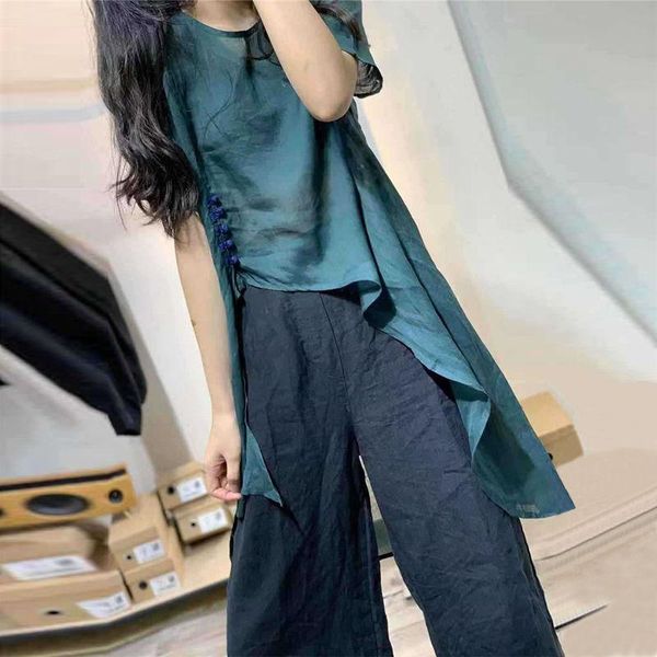 women's tracksuits 2021 women spring summer vintage set female button irregular + high waist wide leg pant 2 pcs lady casual slim suit, Gray
women's tracksuits 2021 women spring summer vintage set female button irregular + high waist wide leg pant 2 pcs lady casual slim suit, Gray