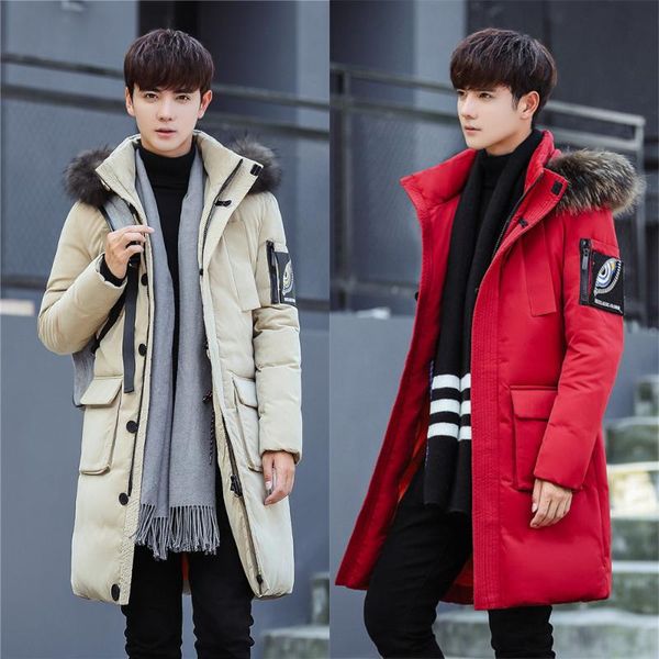 men's down & parkas man winter fashion casual long thickening warm slim large size white duck jacket upscale boutique detachable hat co, Black
men's down & parkas man winter fashion casual long thickening warm slim large size white duck jacket upscale boutique detachable hat co, Black