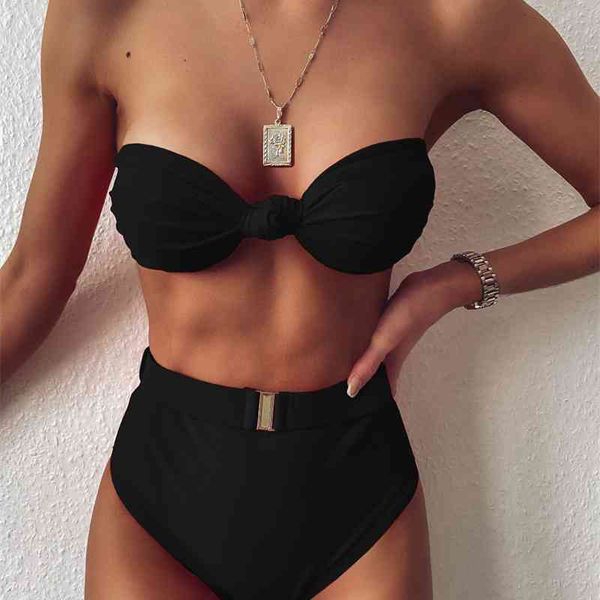 women's swimwear off shoulder high waist bikini set kont triangle swimsuit female women summer bathers belt bathing suit wome, White;black
women's swimwear off shoulder high waist bikini set kont triangle swimsuit female women summer bathers belt bathing suit wome, White;black
