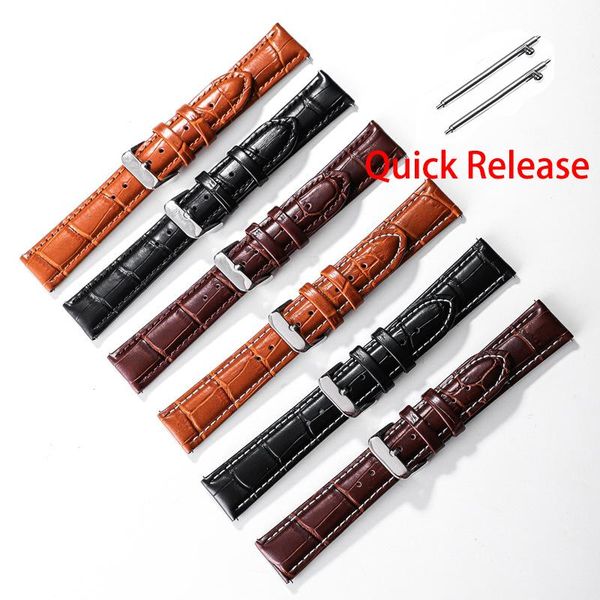 watch bands crocodile pattern band strap geunine leather pin buckle quick release 18mm 20mm 22mm size smart accessories, Black;brown
watch bands crocodile pattern band strap geunine leather pin buckle quick release 18mm 20mm 22mm size smart accessories, Black;brown