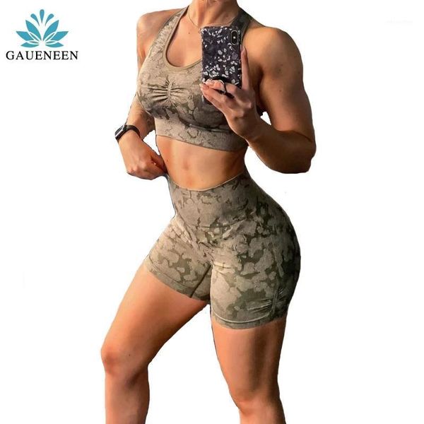 yoga outfit gaueneen camo seamless shorts sets for women workout summer clothes racer back crop 2 piece gym clothing set
yoga outfit gaueneen camo seamless shorts sets for women workout summer clothes racer back crop 2 piece gym clothing set